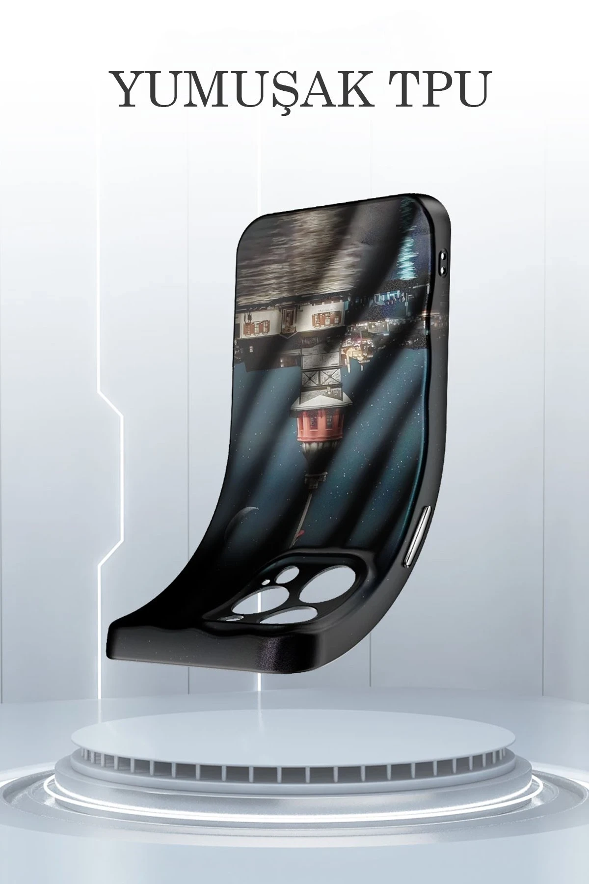 Newface Apple iPhone 13 Pro Max Kılıf Crew Desenli Kapak - Galata Kulesi — görsel 2