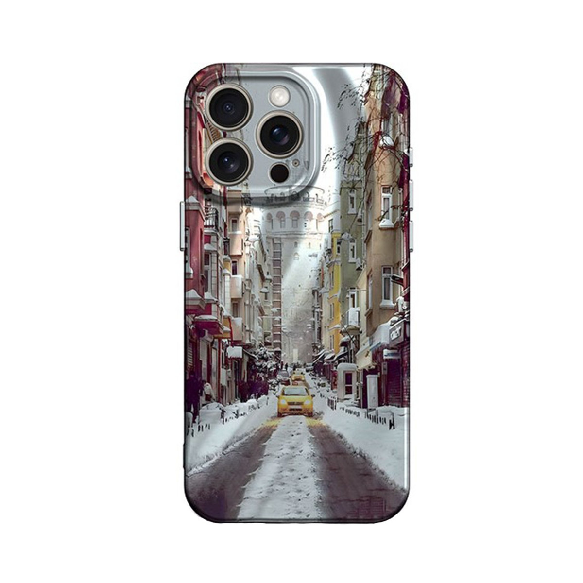 Newface Apple iPhone 15 Pro Kılıf Crew Desenli Kapak - Galata Kulesi — görsel 9