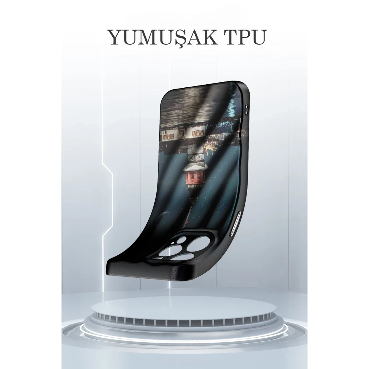 Newface Apple iPhone 15 Pro Kılıf Crew Desenli Kapak - Galata Kulesi — görsel 6