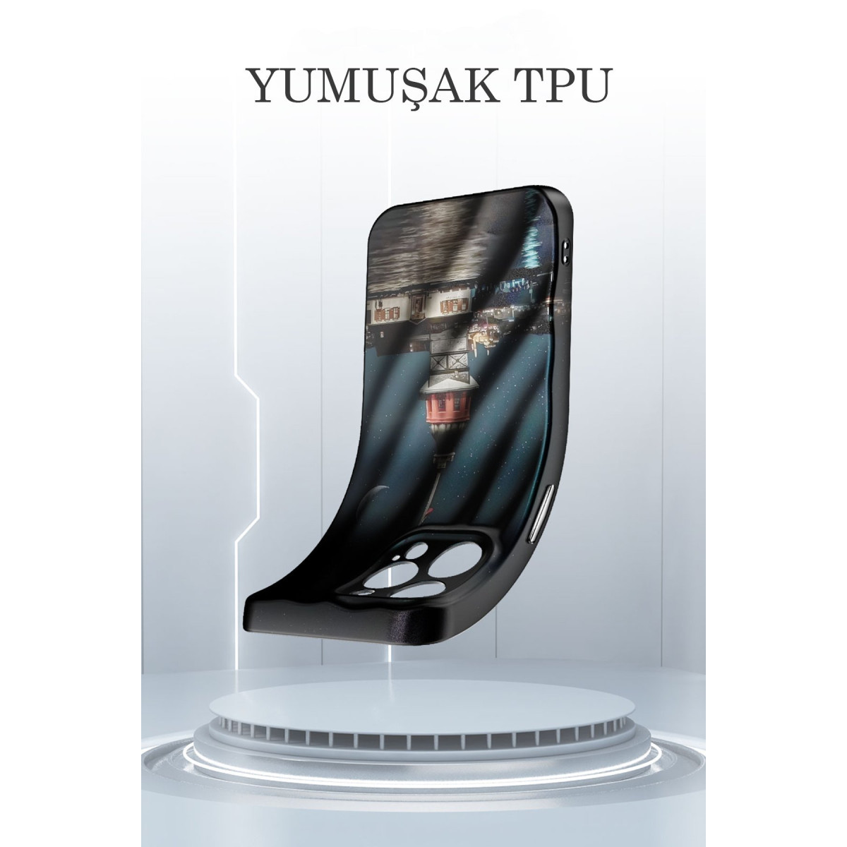 Newface Apple iPhone 15 Pro Kılıf Crew Desenli Kapak - Galata Kulesi — görsel 10