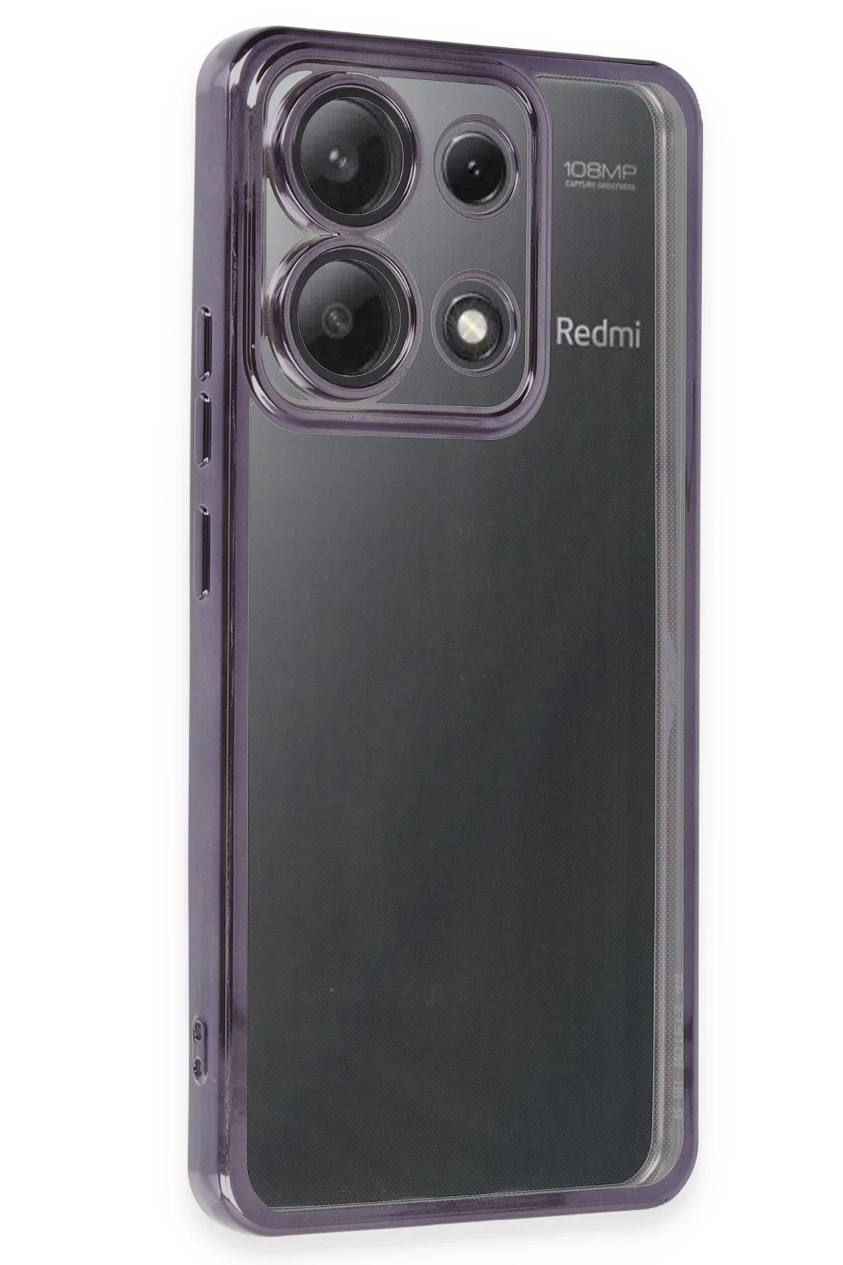 Newface Xiaomi Poco X6 Kılıf Razer Lensli Silikon - Mor