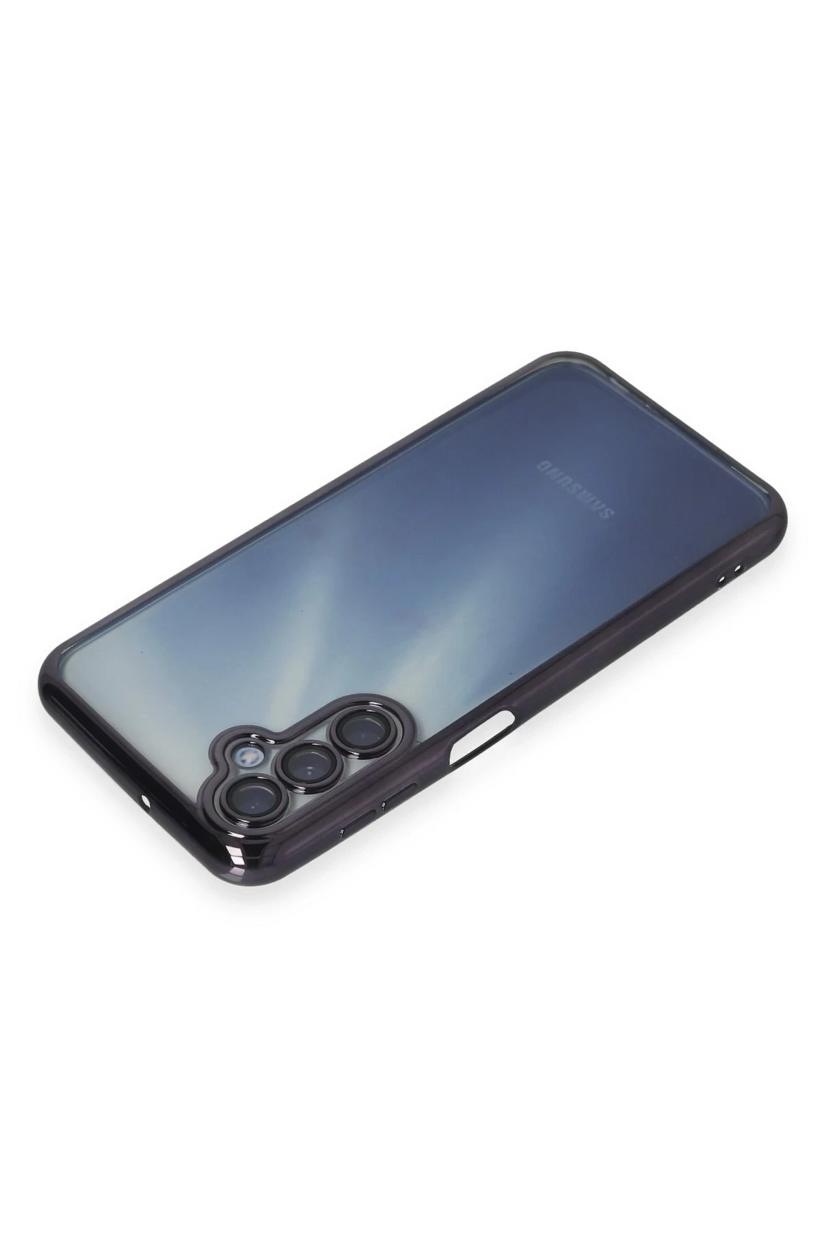 Newface Samsung Galaxy A15 4G Kılıf Razer Lensli Silikon - Mor