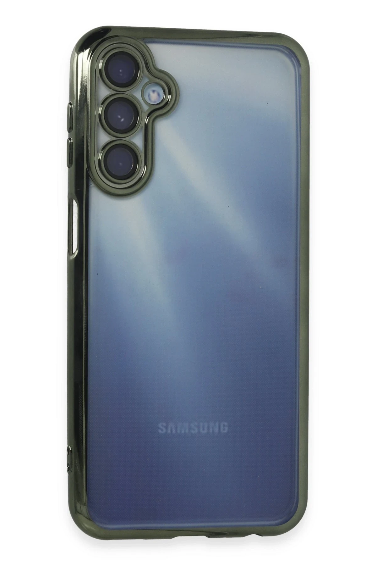 Newface Samsung Galaxy A25 5G Kılıf Razer Lensli Silikon - Yeşil