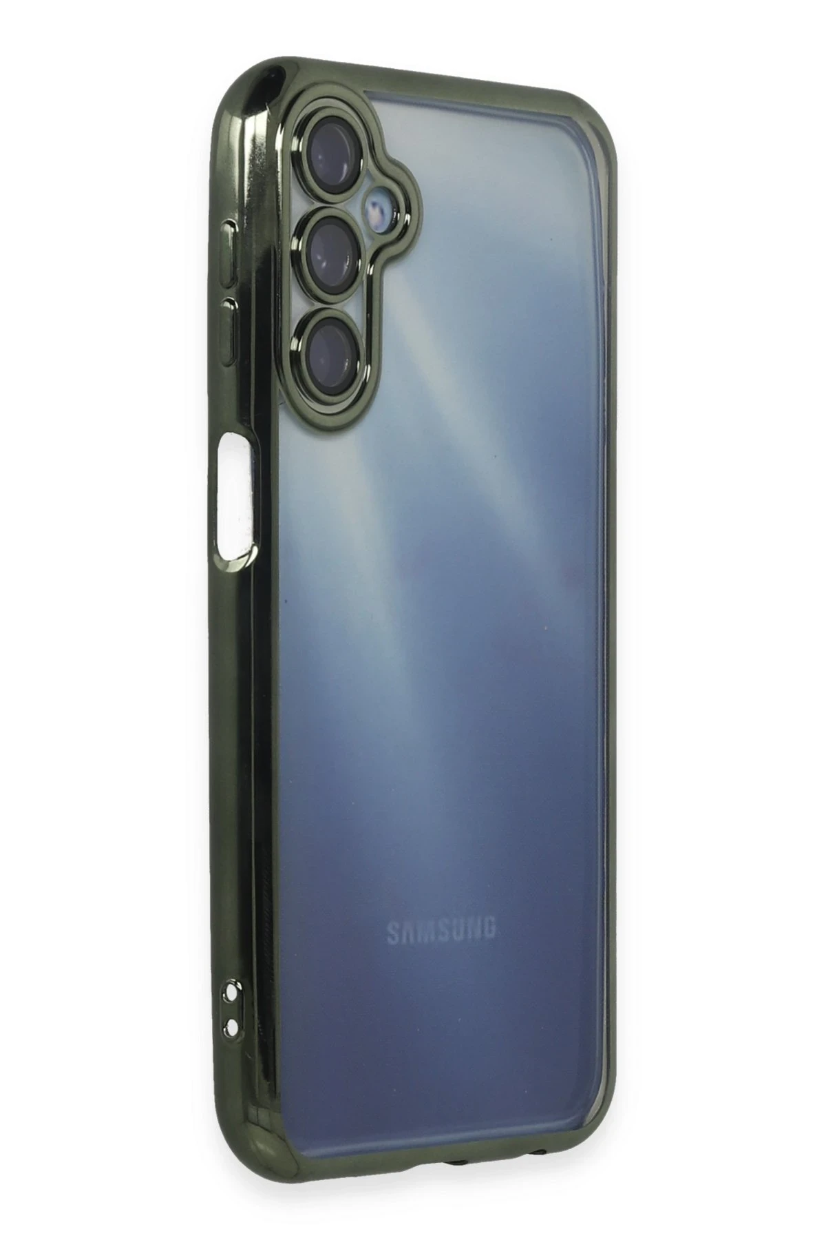 Newface Samsung Galaxy A25 5G Kılıf Razer Lensli Silikon - Yeşil