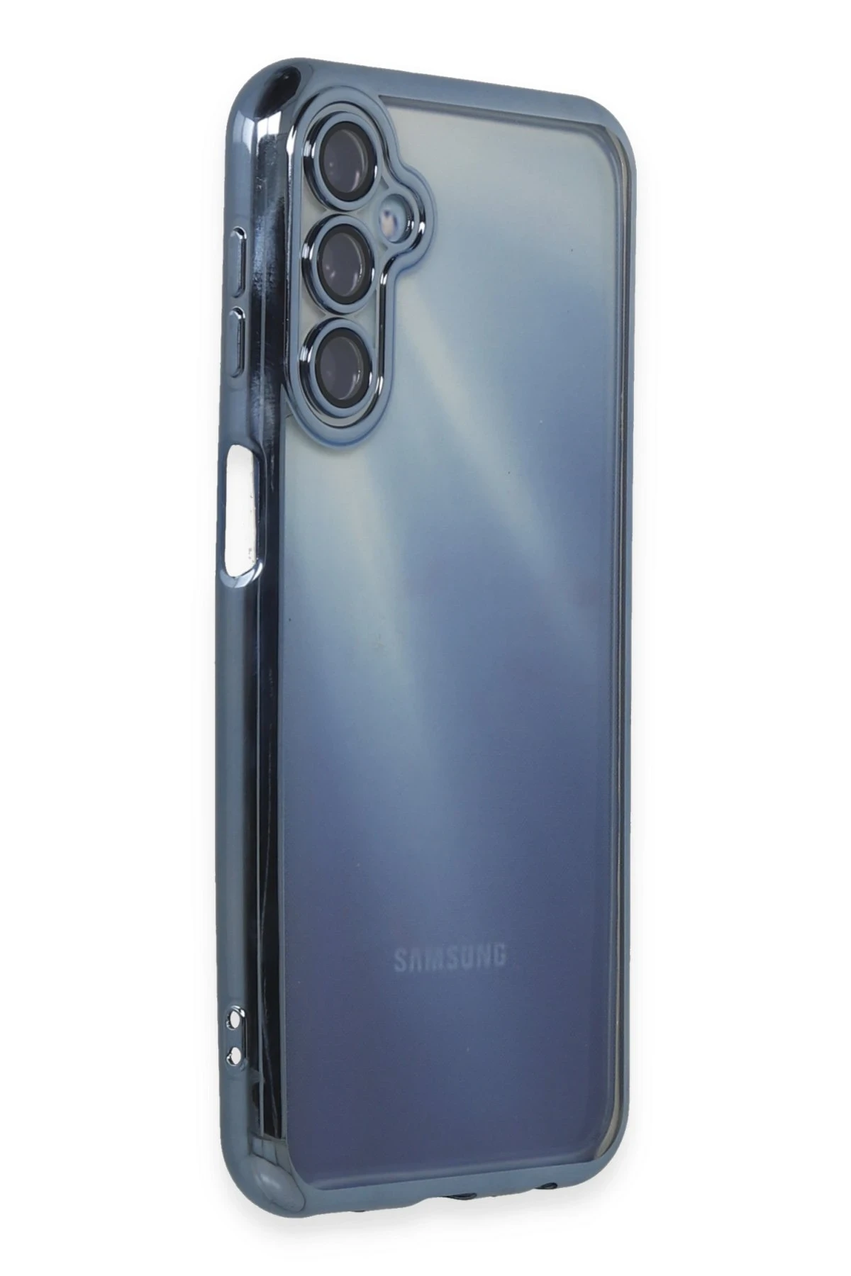Newface Samsung Galaxy A25 5G Kılıf Razer Lensli Silikon - Açık Mavi