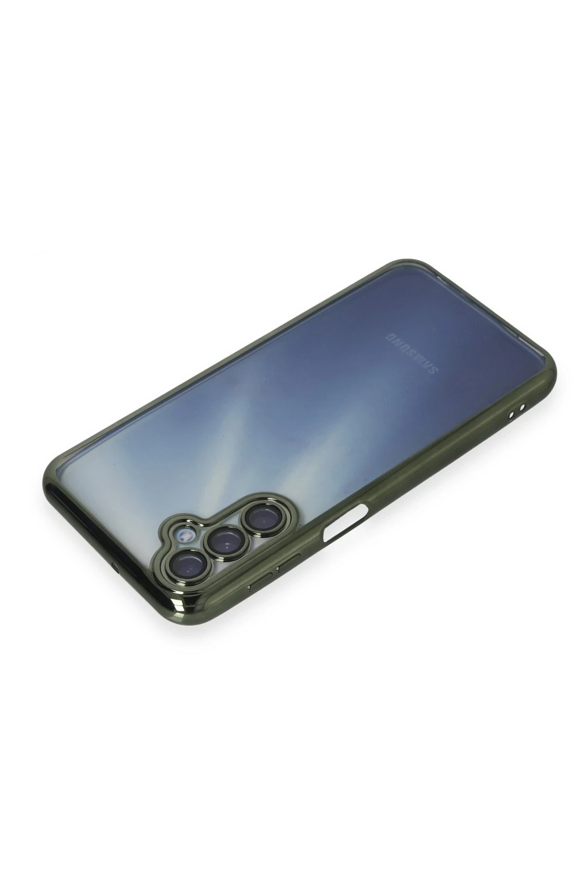 Newface Samsung Galaxy A35 5G Kılıf Razer Lensli Silikon - Yeşil