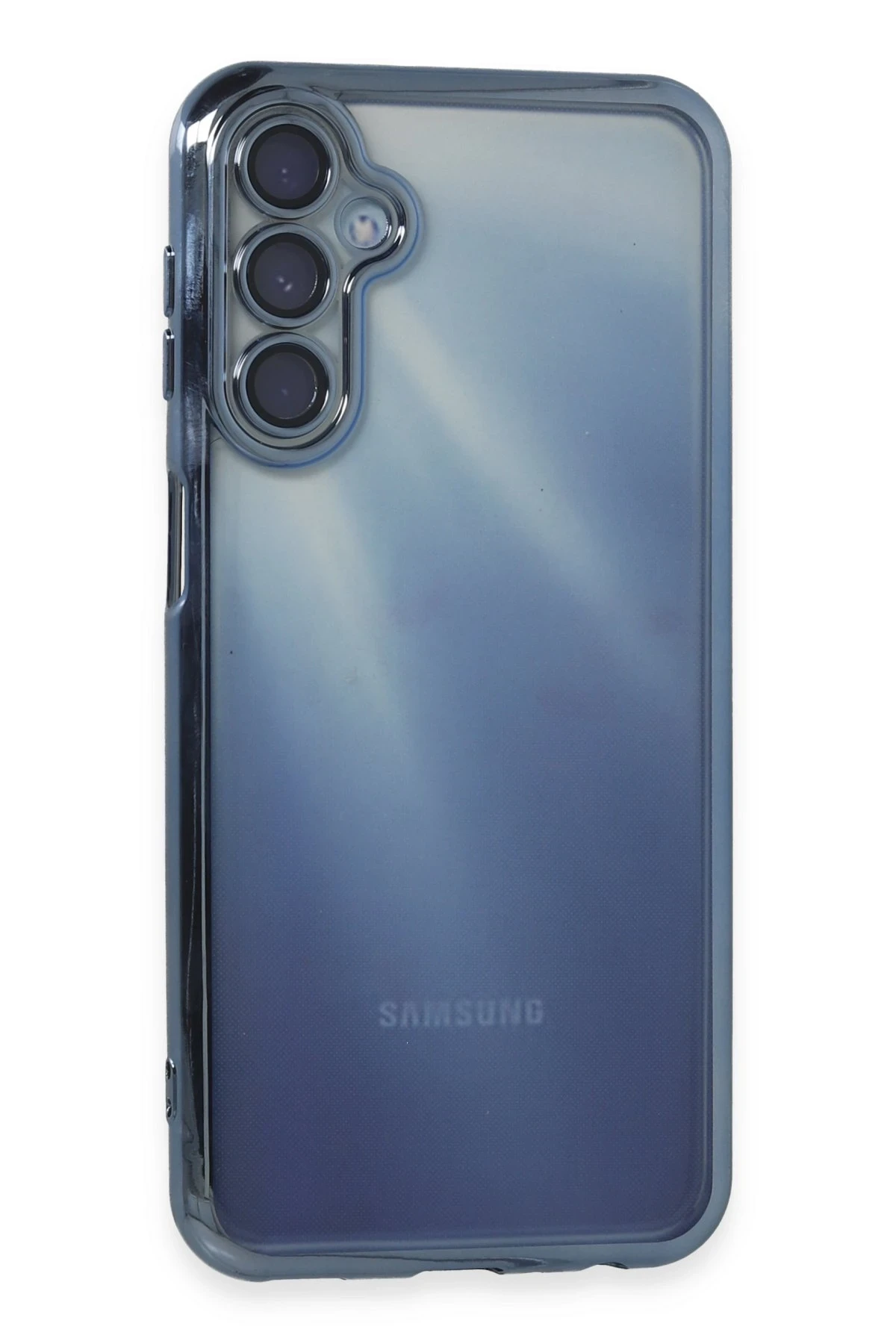 Newface Samsung Galaxy A35 5G Kılıf Razer Lensli Silikon - Lacivert