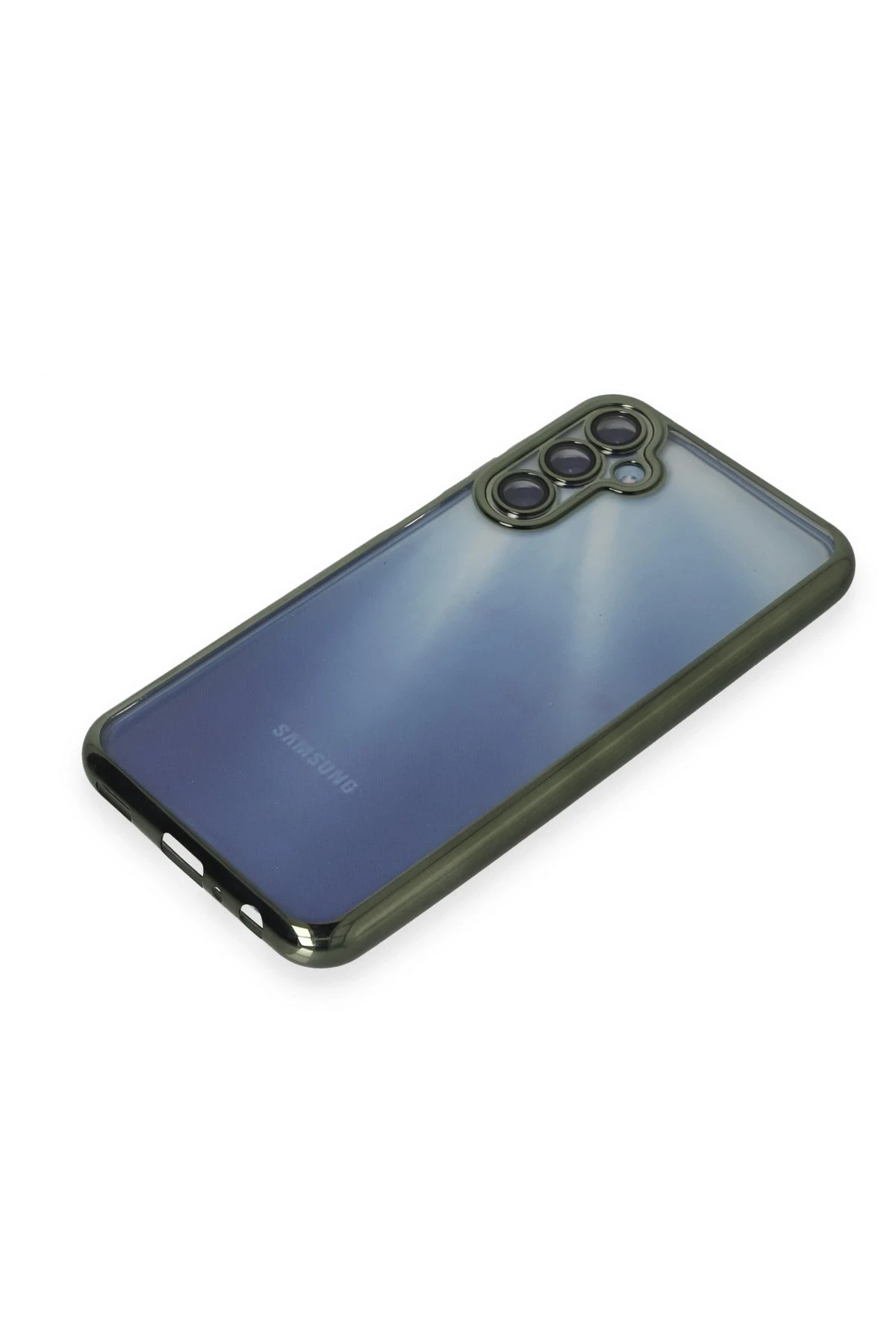 Newface Samsung Galaxy A55 5G Kılıf Razer Lensli Silikon - Yeşil