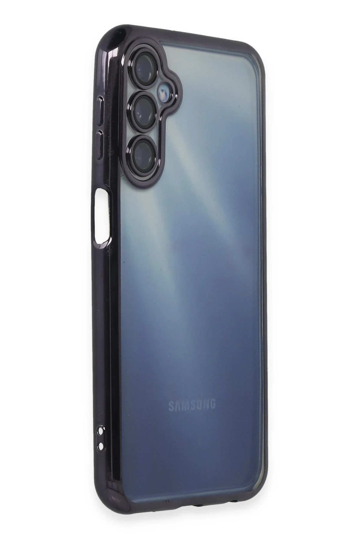 Newface Samsung Galaxy A55 5G Kılıf Razer Lensli Silikon - Mor