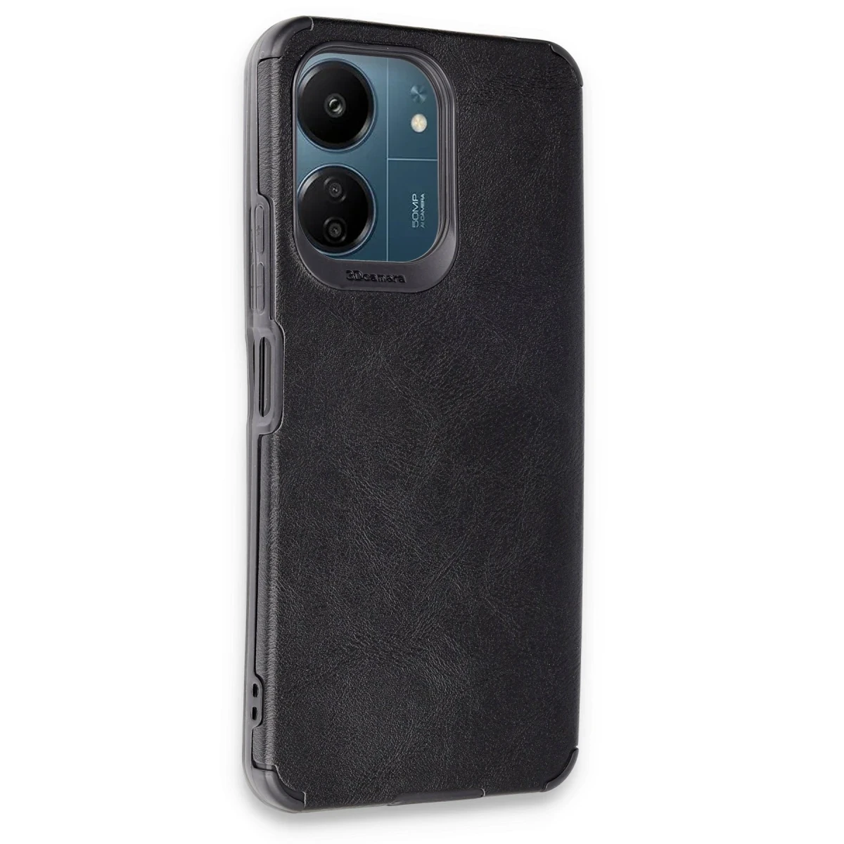 Newface Xiaomi Redmi 13C Kılıf Loop Deri Silikon - Siyah — görsel 5