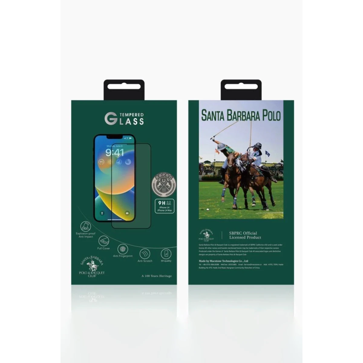 Santa Barbara Polo Racquet Club Apple iPhone 14 Plus 3D Premium Cam Ekran Koruyucu - Siyah