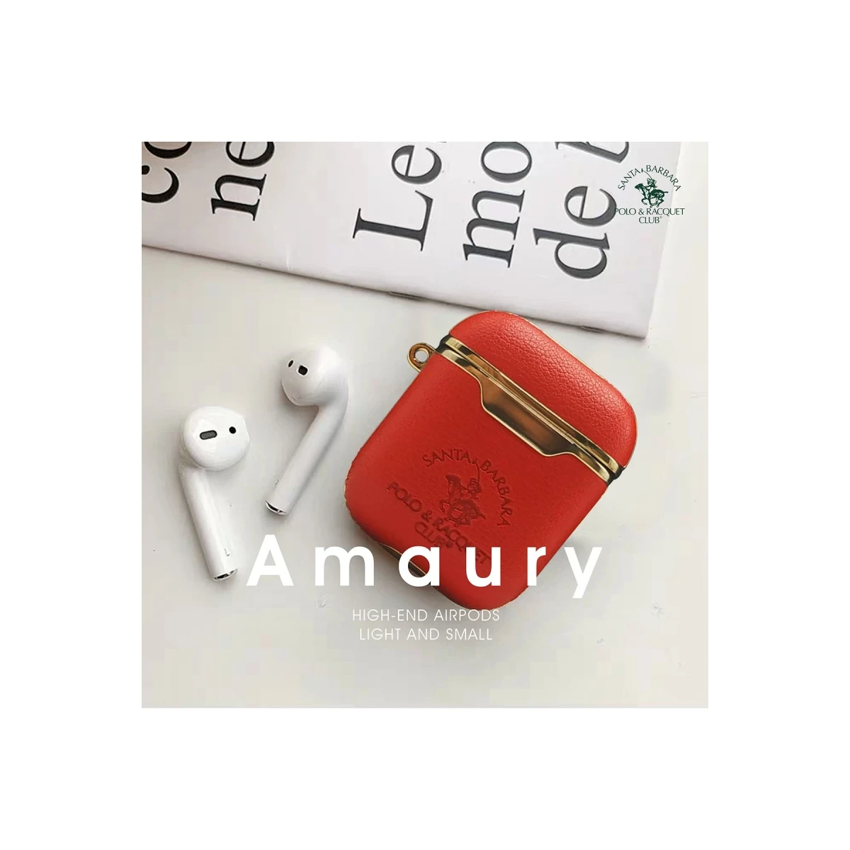 Santa Barbara Polo Racquet Club Apple Airpods (1.nesil) Amaury Kılıf - Kırmızı