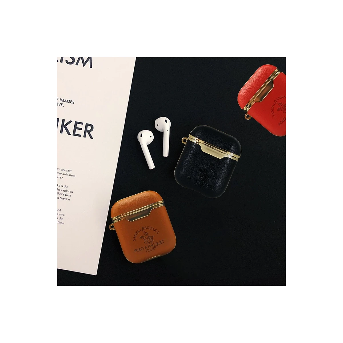 Santa Barbara Polo Racquet Club Apple Airpods (1.nesil) Amaury Kılıf - Kırmızı
