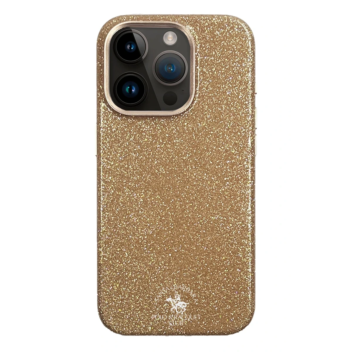 Santa Barbara Polo Racquet Club Apple iPhone 15 Pro Aurora Simli Kapak - Gold