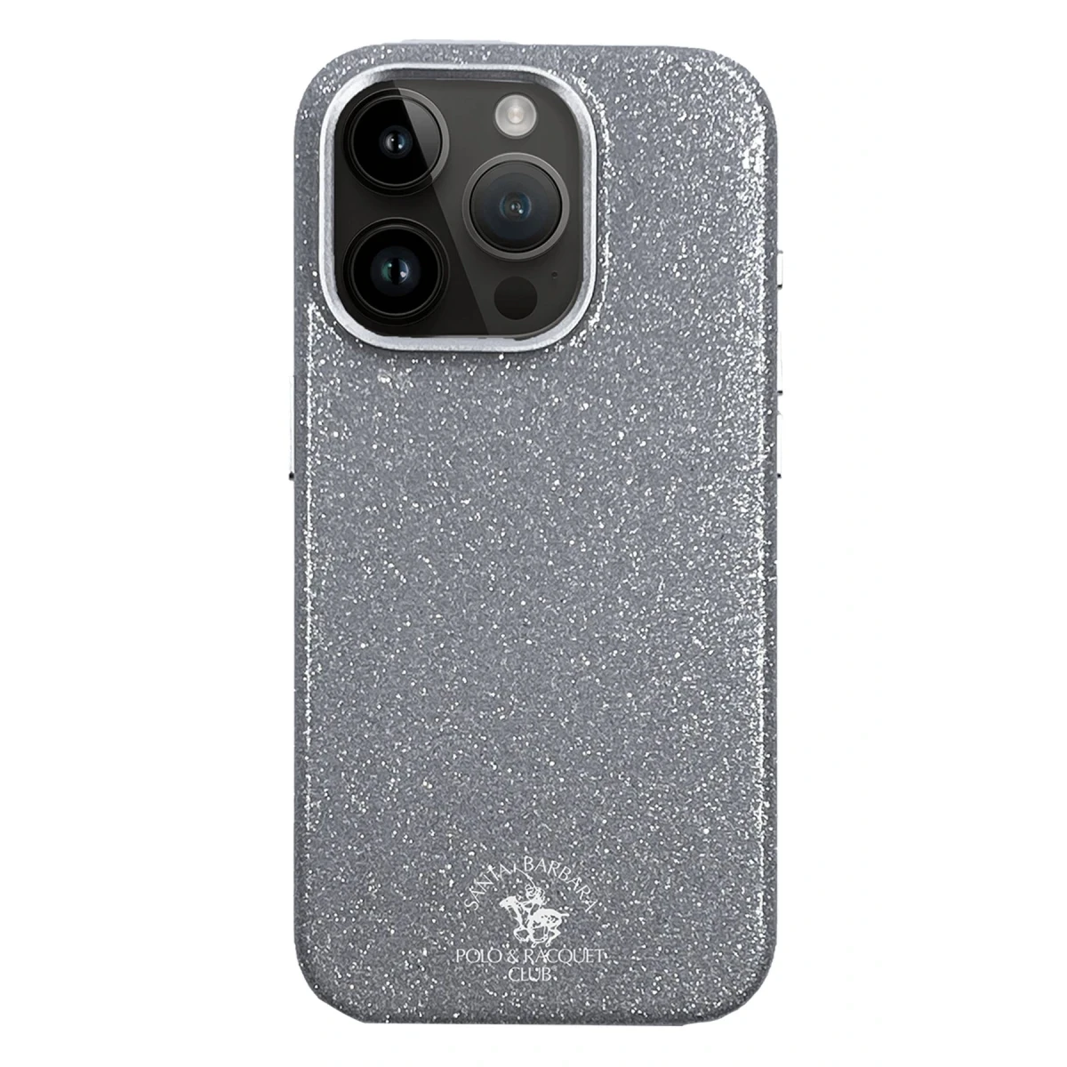 Santa Barbara Polo Racquet Club Apple iPhone 15 Pro Aurora Simli Kapak - Gümüş