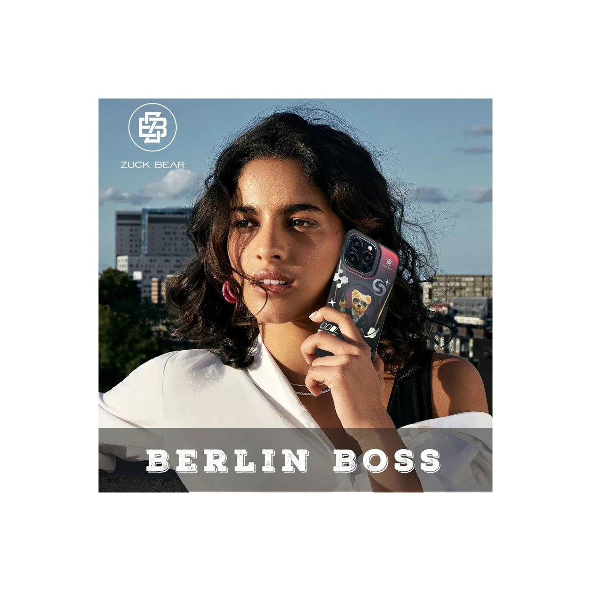 ZuckBear Apple iPhone 15 Pro Max Berlin Boss Magsafe Kapak - Zwei Charm