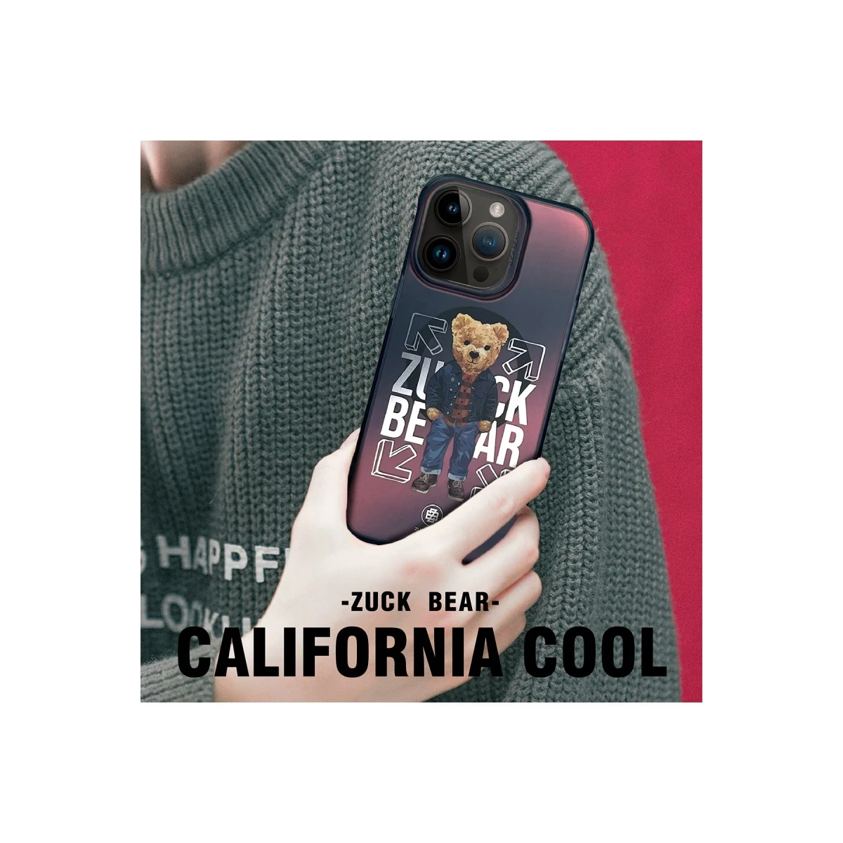 ZuckBear Apple iPhone 15 Pro California Cool Magsafe Kapak - Jeans