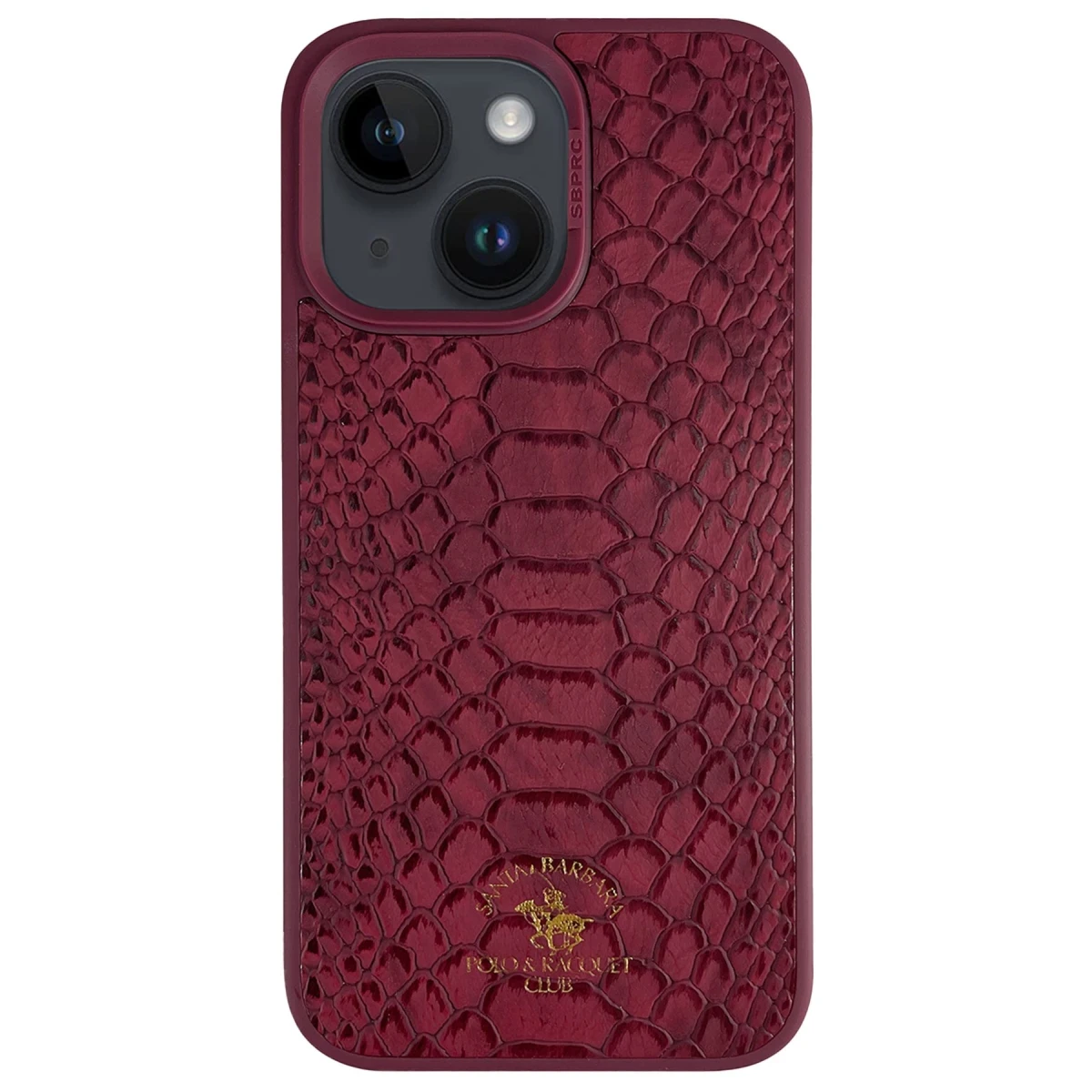 Santa Barbara Polo Racquet Club Apple iPhone 15 Knight Deri Kapak - Kırmızı