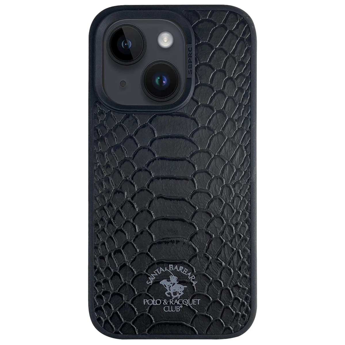 Santa Barbara Polo Racquet Club Apple iPhone 15 Plus Knight Deri Kapak - Siyah