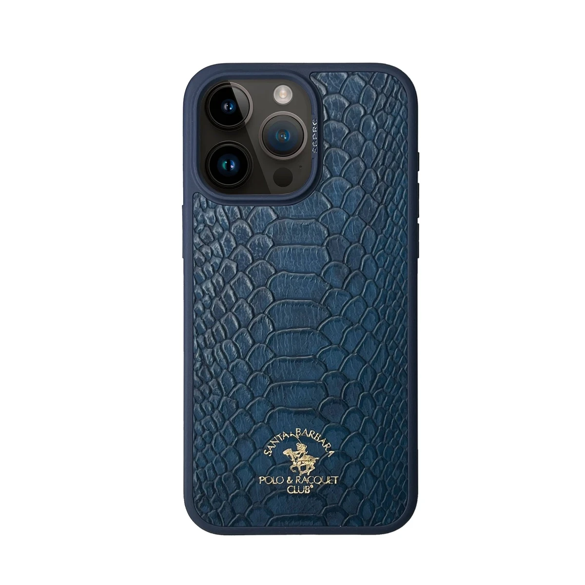 Santa Barbara Polo Racquet Club Apple iPhone 15 Pro Knight Deri Kapak - Lacivert
