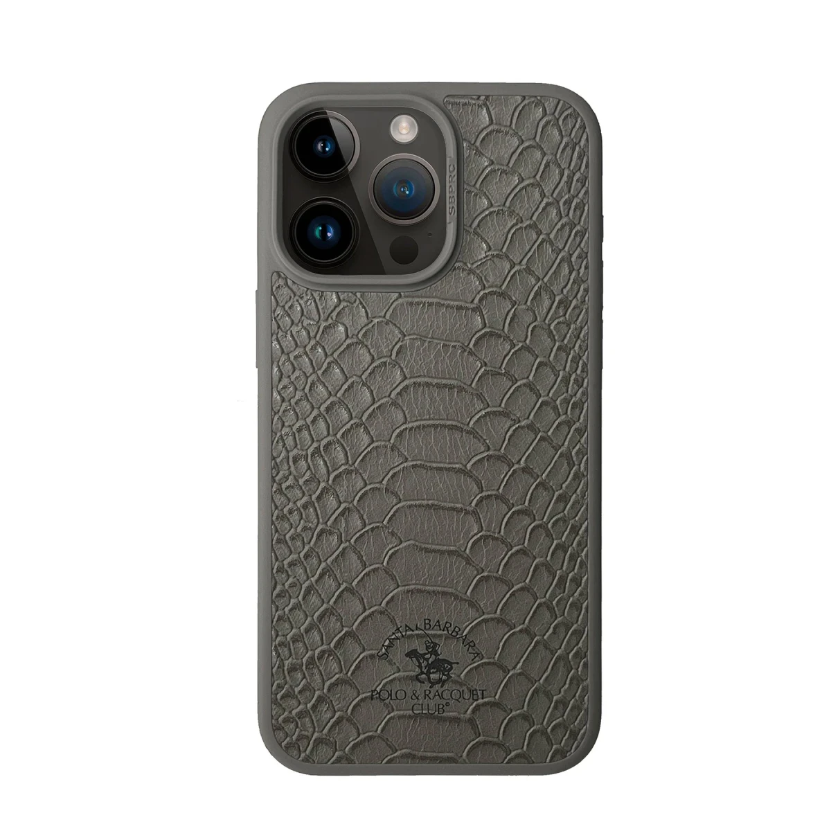 Santa Barbara Polo Racquet Club Apple iPhone 15 Pro Knight Deri Kapak - Titan Gri