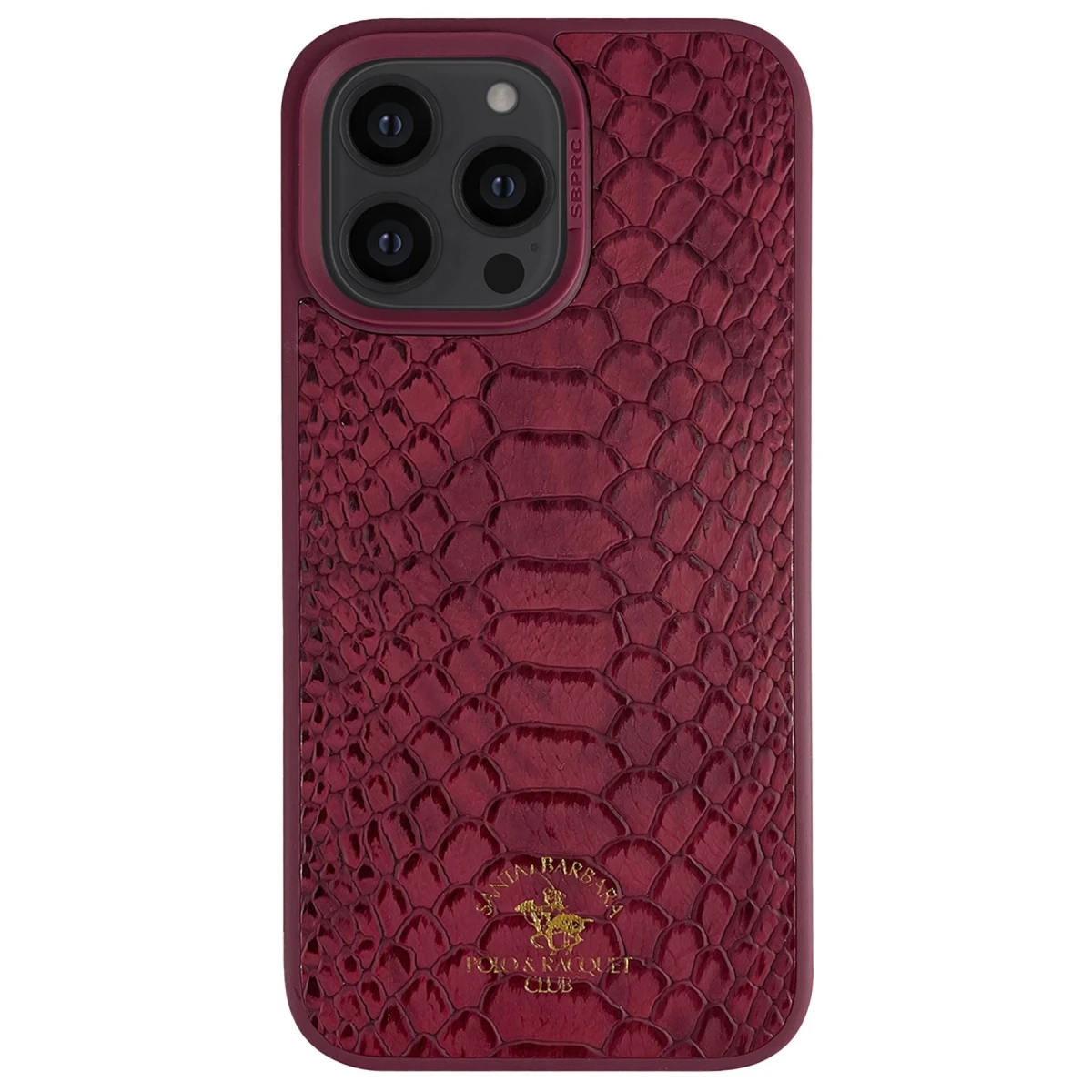 Santa Barbara Polo Racquet Club Apple iPhone 15 Pro Max Knight Deri Kapak - Kırmızı