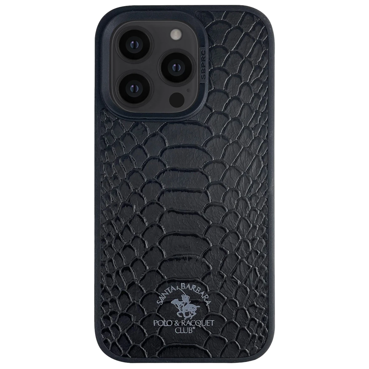 Santa Barbara Polo Racquet Club Apple iPhone 15 Pro Max Knight Deri Kapak - Siyah