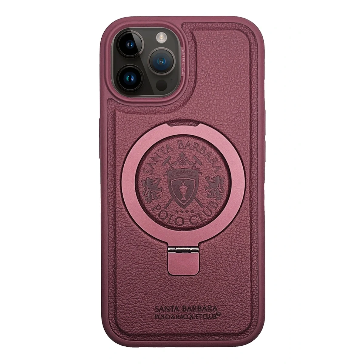 Santa Barbara Polo Racquet Club Apple iPhone 15 Pro Primo Magsafe Stand Kapak - Kırmızı