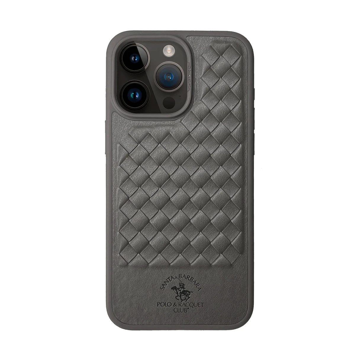 Santa Barbara Polo Racquet Club Apple iPhone 15 Pro Max Ravel Deri Kapak - Titan Gri