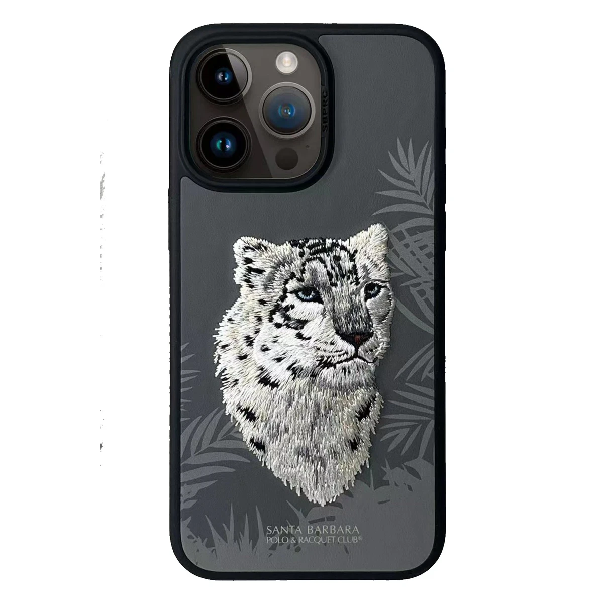 Santa Barbara Polo Racquet Club Apple iPhone 15 Pro Savanna Kapak - Snow Leopard Titan Gri