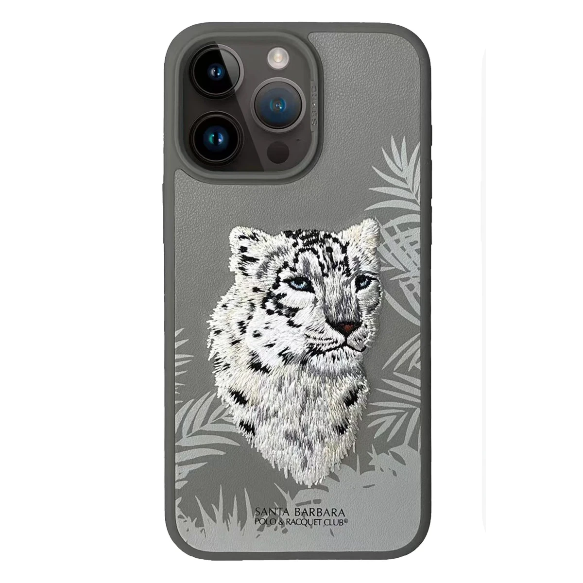 Santa Barbara Polo Racquet Club Apple iPhone 15 Pro Max Savanna Kapak - Snow Leopard Siyah
