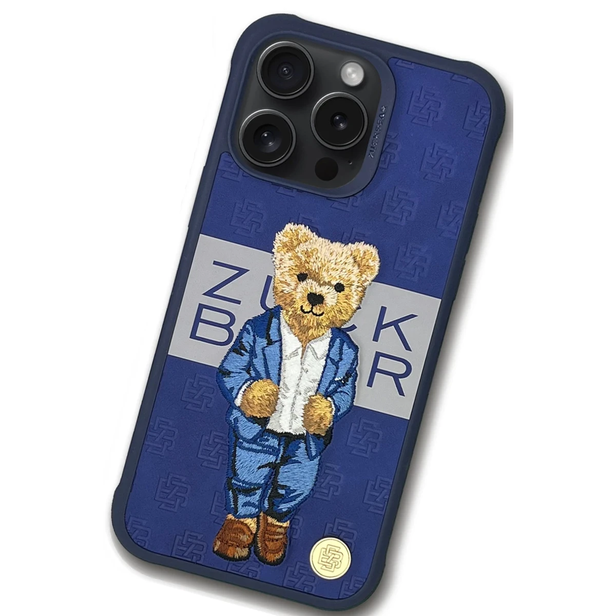 ZuckBear Apple iPhone 15 Pro Max Paris Gentleman Kapak - Suit