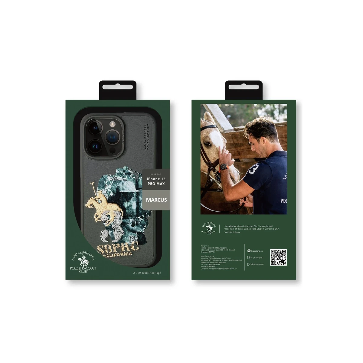 Santa Barbara Polo Racquet Club Apple iPhone 15 Marcus Kapak - Siyah
