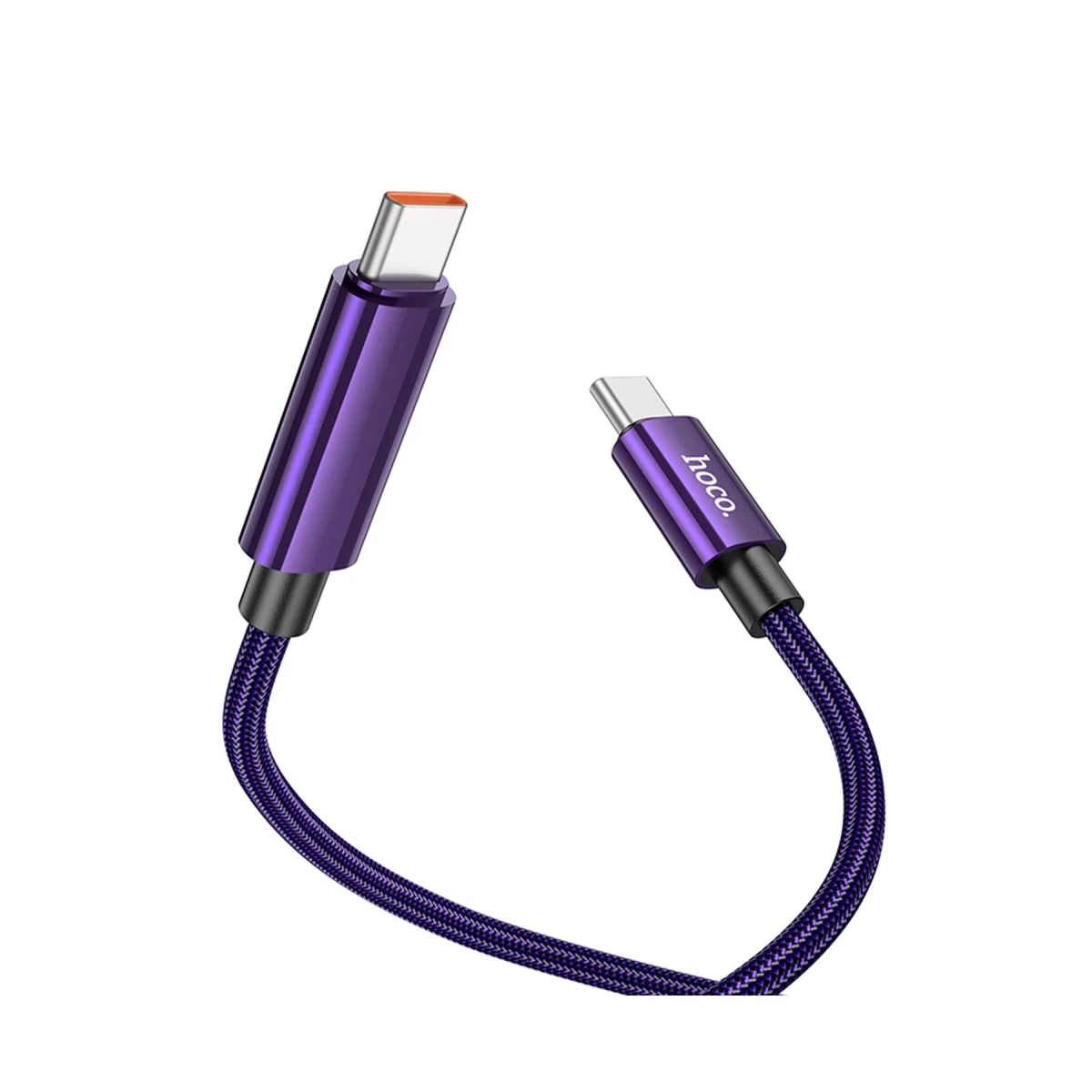 Hoco. U125 1.2M Benefit PD 100W Type-C to Type-C Şarj Data Kablosu - Mor