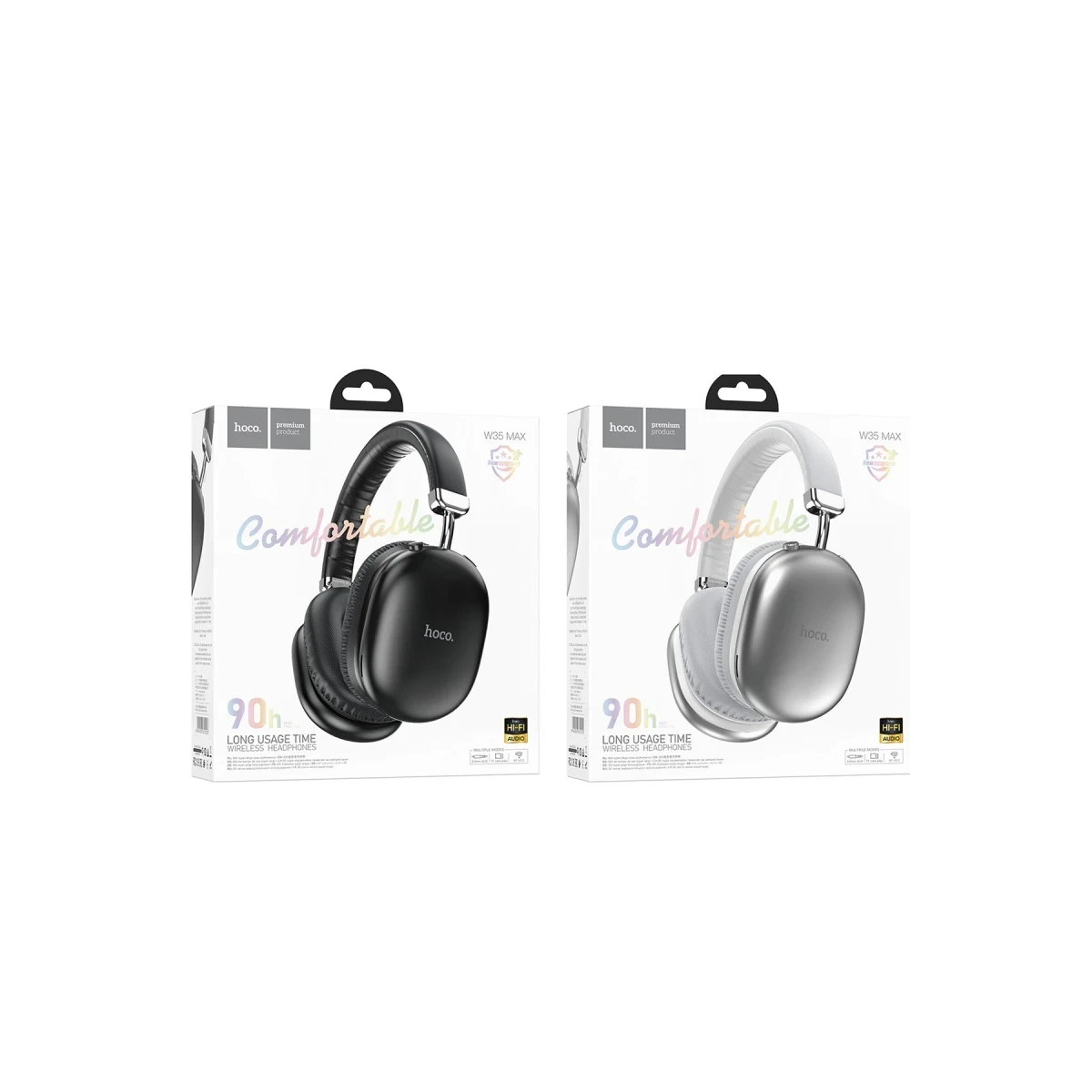 Hoco. W35 Max Joy Aux Destekli Bluetooth Kablosuz Kulaklık - Siyah