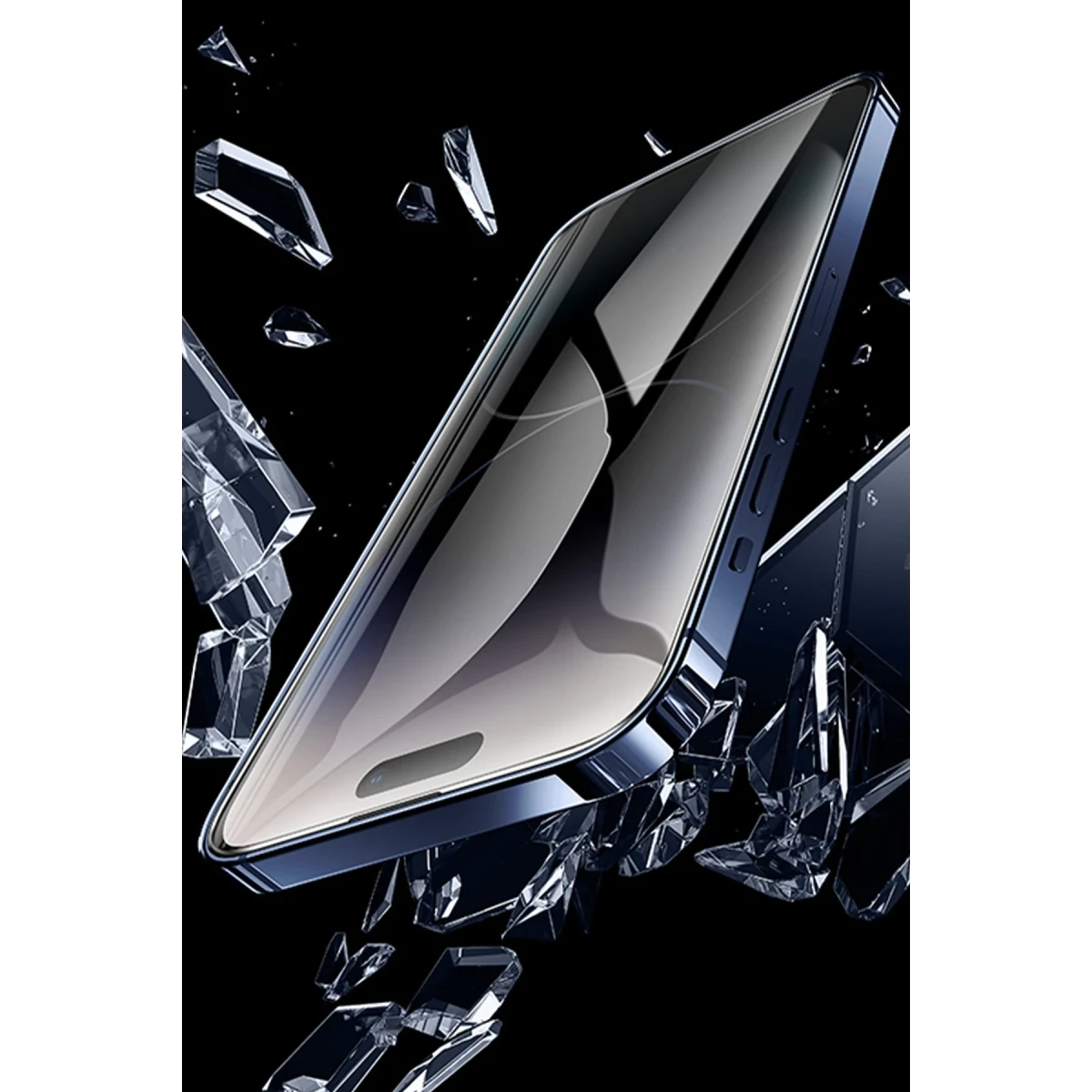 Hoco. Apple iPhone 15 Pro 9D Dustproof Hayalet Cam Ekran Koruyucu - Siyah