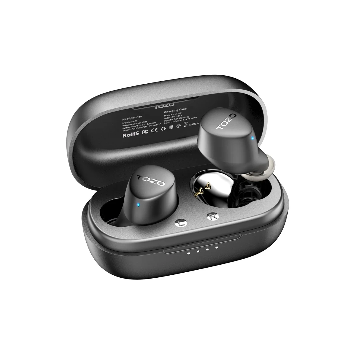 Tozo Agile Dots Ultra Hafif Bluetooth 5.3 Kablosuz TWS Airpods Kulaklık - Siyah — görsel 6