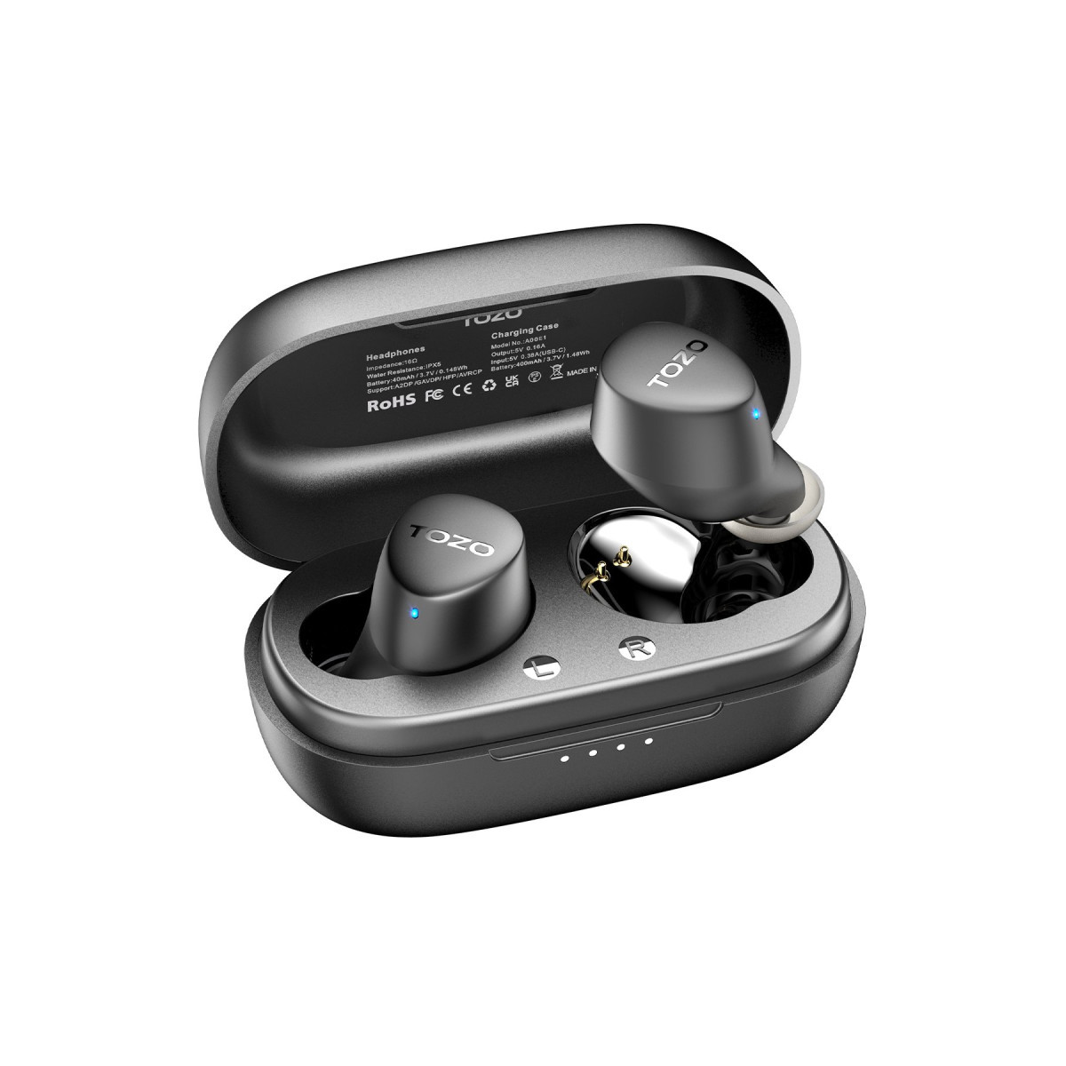 Tozo Agile Dots Ultra Hafif Bluetooth 5.3 Kablosuz TWS Airpods Kulaklık - Siyah — görsel 11