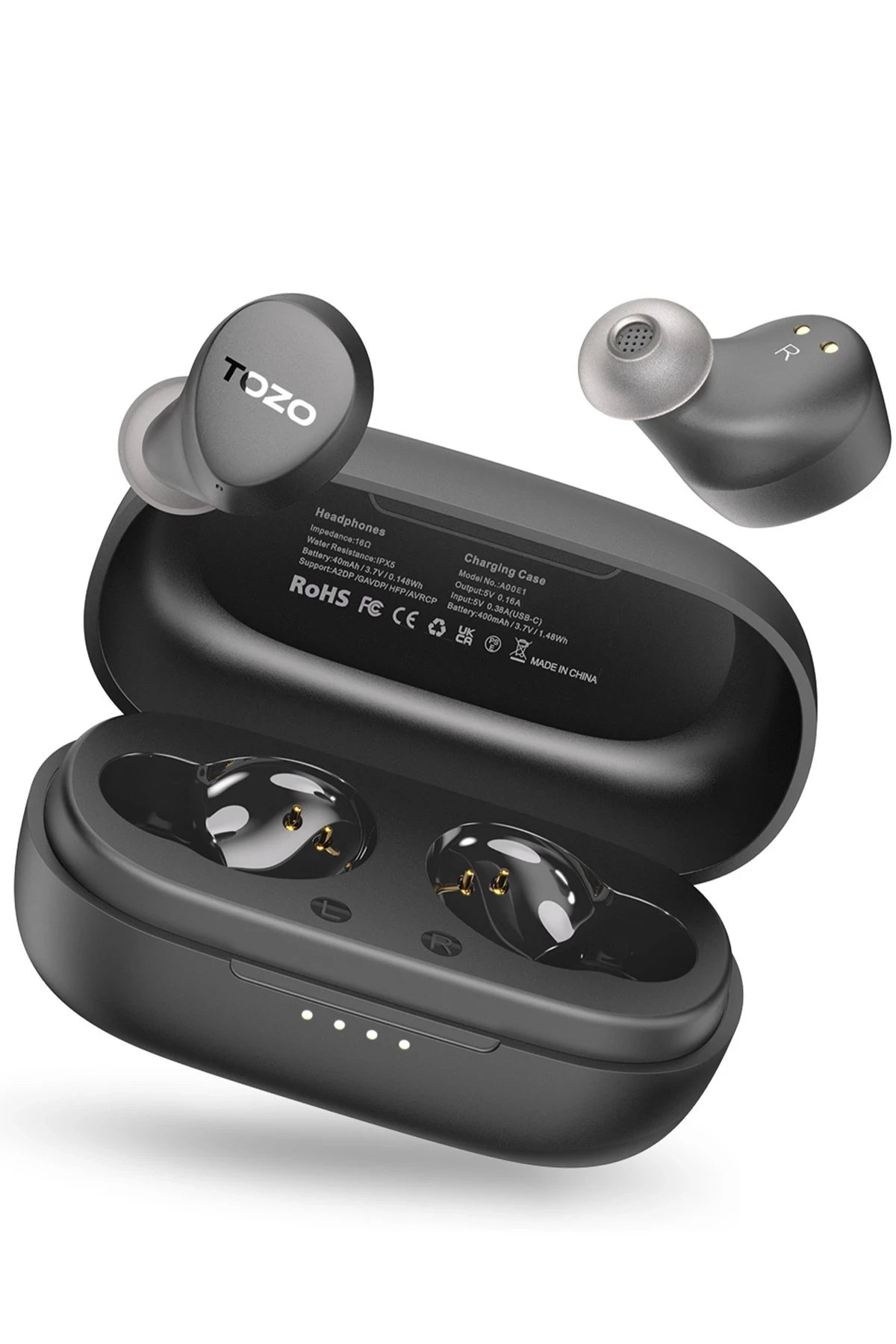 Tozo Agile Dots Ultra Hafif Bluetooth 5.3 Kablosuz TWS Airpods Kulaklık - Siyah — görsel 2