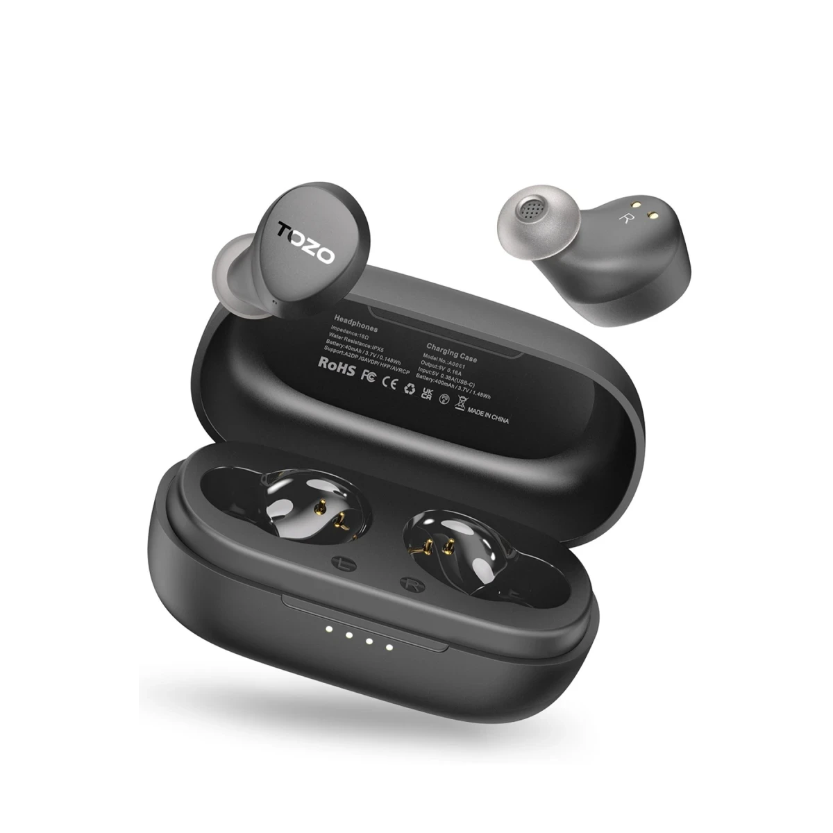 Tozo Agile Dots Ultra Hafif Bluetooth 5.3 Kablosuz TWS Airpods Kulaklık - Siyah — görsel 7