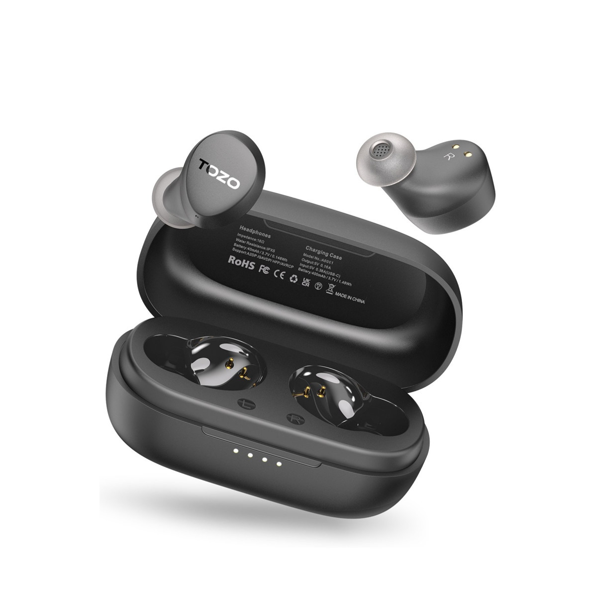 Tozo Agile Dots Ultra Hafif Bluetooth 5.3 Kablosuz TWS Airpods Kulaklık - Siyah — görsel 12