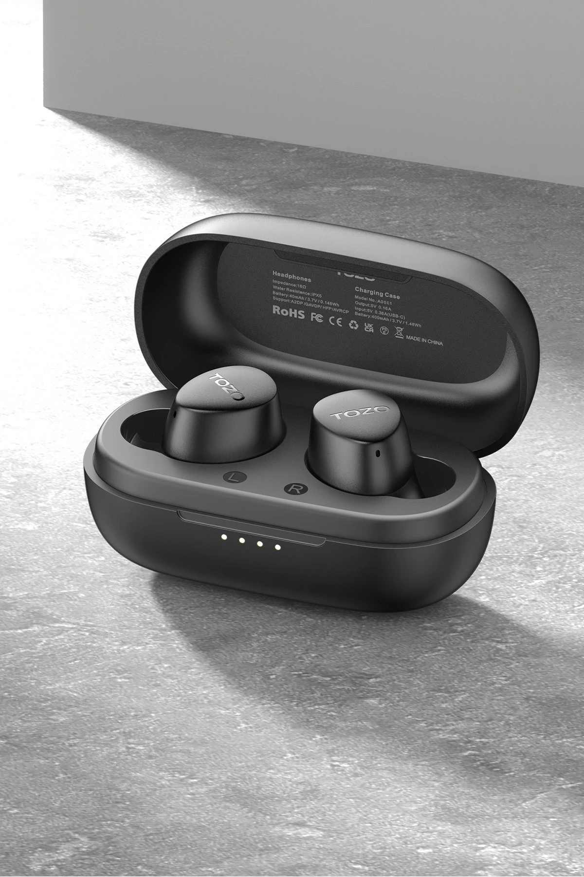 Tozo Agile Dots Ultra Hafif Bluetooth 5.3 Kablosuz TWS Airpods Kulaklık - Siyah — görsel 4