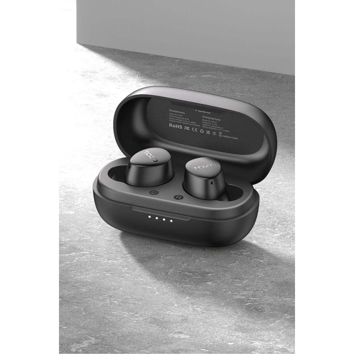 Tozo Agile Dots Ultra Hafif Bluetooth 5.3 Kablosuz TWS Airpods Kulaklık - Siyah — görsel 9
