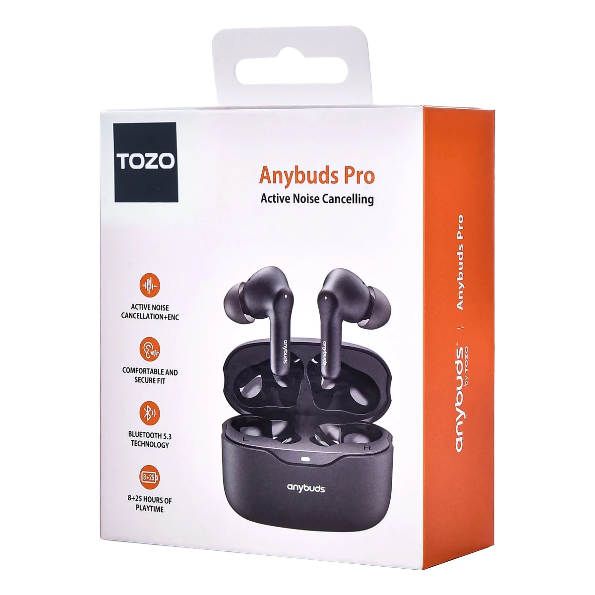 Tozo Anybuds Pro Aktif Gürültü Engelleyici Özellikli Bluetooth 5.3 Kablosuz TWS Airpods Kulaklık - Siyah — görsel 5