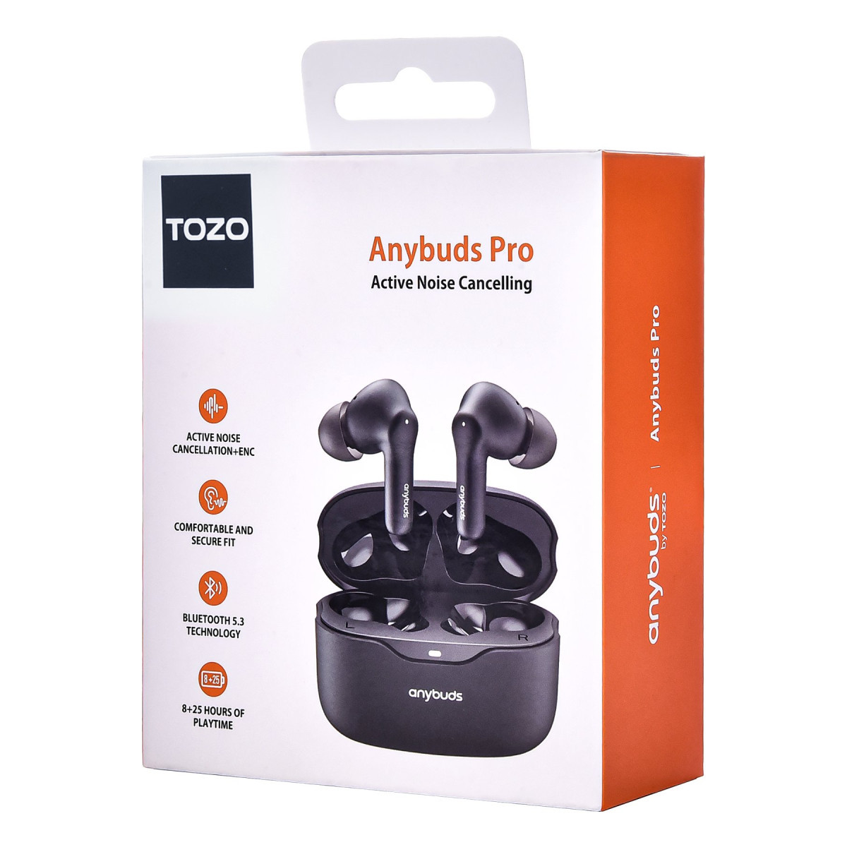 Tozo Anybuds Pro Aktif Gürültü Engelleyici Özellikli Bluetooth 5.3 Kablosuz TWS Airpods Kulaklık - Siyah — görsel 8