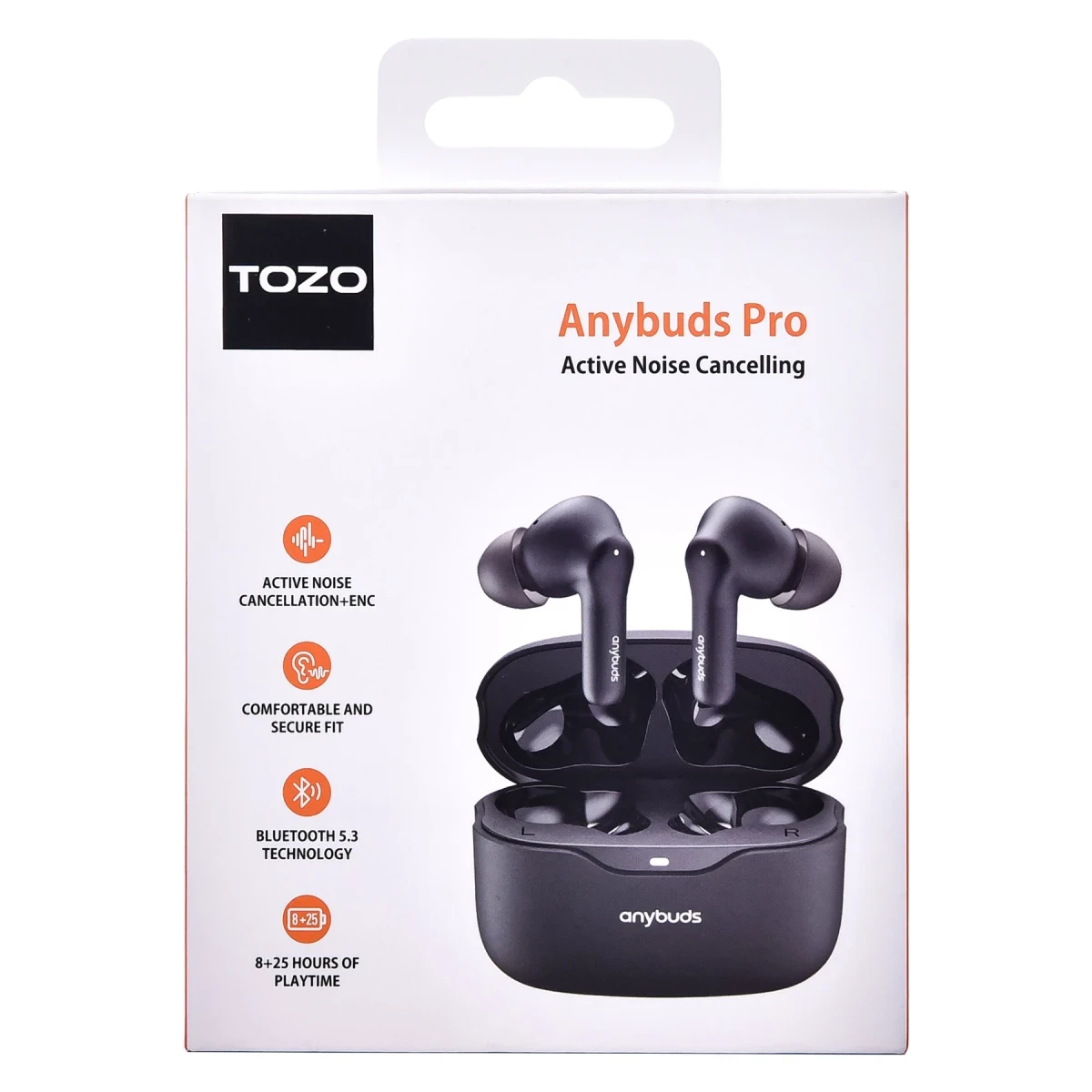 Tozo Anybuds Pro Aktif Gürültü Engelleyici Özellikli Bluetooth 5.3 Kablosuz TWS Airpods Kulaklık - Siyah — görsel 6
