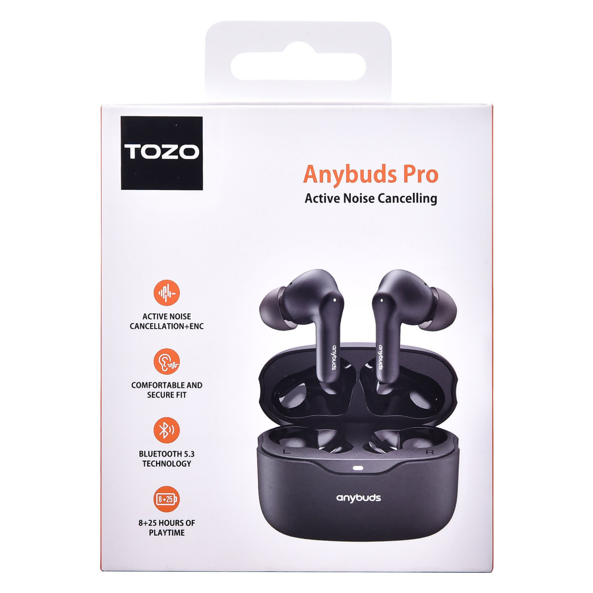 Tozo Anybuds Pro Aktif Gürültü Engelleyici Özellikli Bluetooth 5.3 Kablosuz TWS Airpods Kulaklık - Siyah — görsel 9