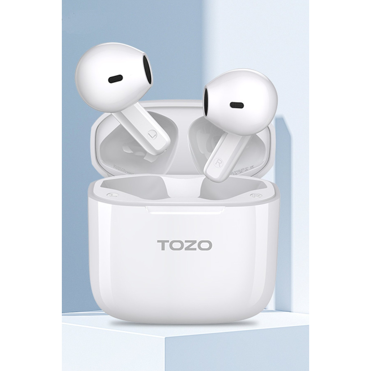 Tozo A3 Çağrı Gürültü Engelleyici Özellikli Ultra Hafif Bluetooth 5.3 Kablosuz TWS Airpods Kulaklık - Beyaz — görsel 9