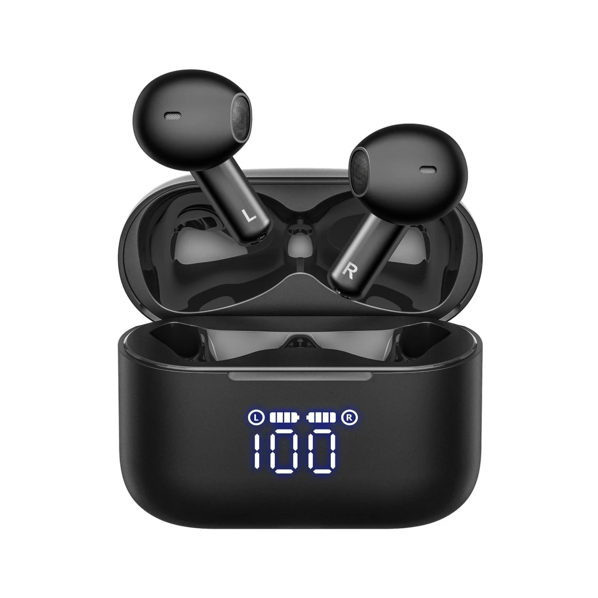 Tozo T21 Tonal Fits Dijital Şarj Göstergeli IPX8 Su Geçirmez 14.2mm Dinamik Sürücü Kablosuz TWS Airpods Kulaklık - Siyah — görsel 4