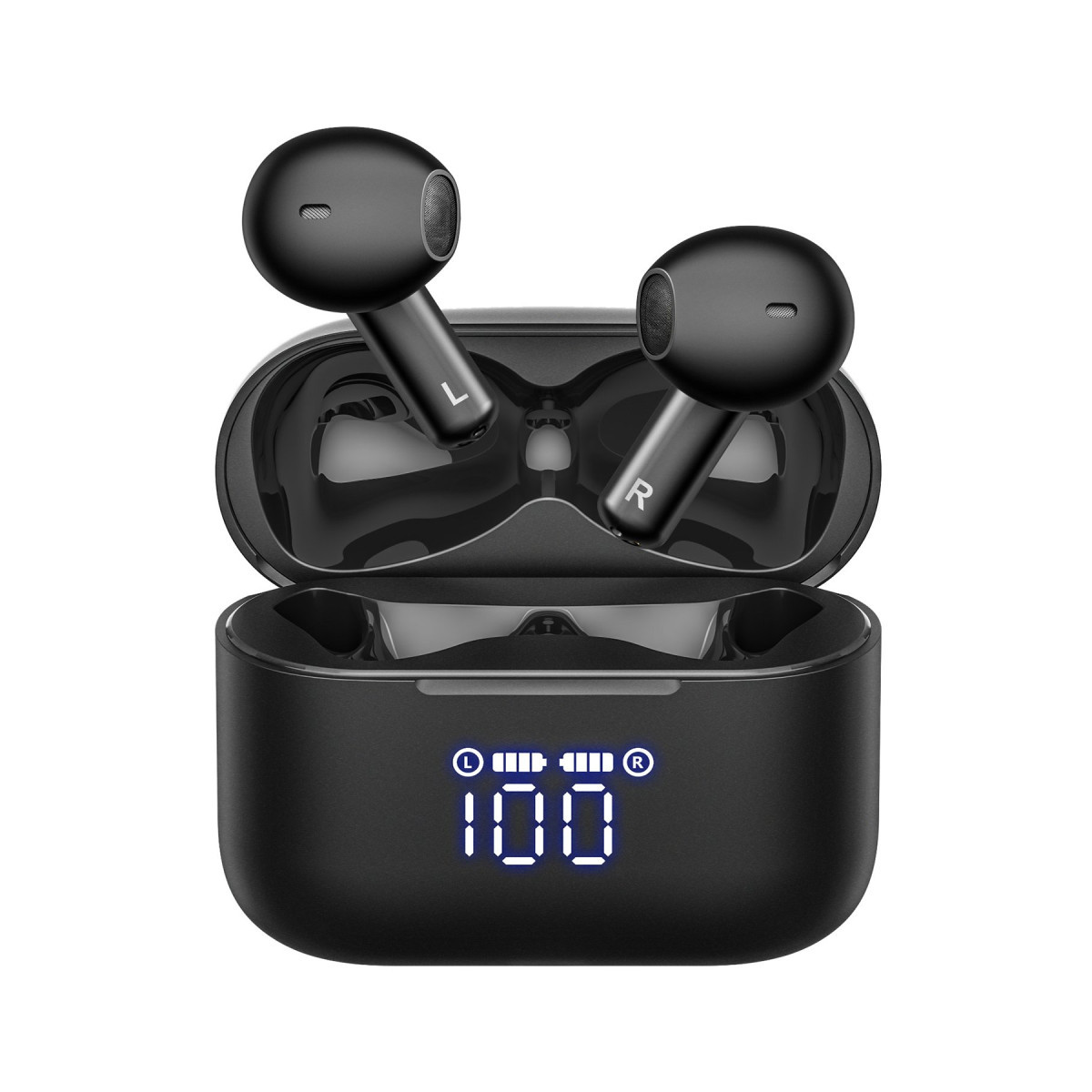 Tozo T21 Tonal Fits Dijital Şarj Göstergeli IPX8 Su Geçirmez 14.2mm Dinamik Sürücü Kablosuz TWS Airpods Kulaklık - Siyah — görsel 7